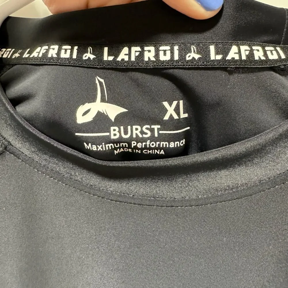 LAFROI Men's LS UPF 50+ Baselayer Skins Burst  Compression Rash Guard